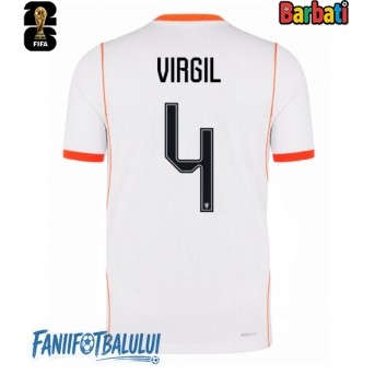 Țările de Jos Virgil van Dijk #4 Tricou Fotbal Replică Mondial 2026 Barbati Deplasare